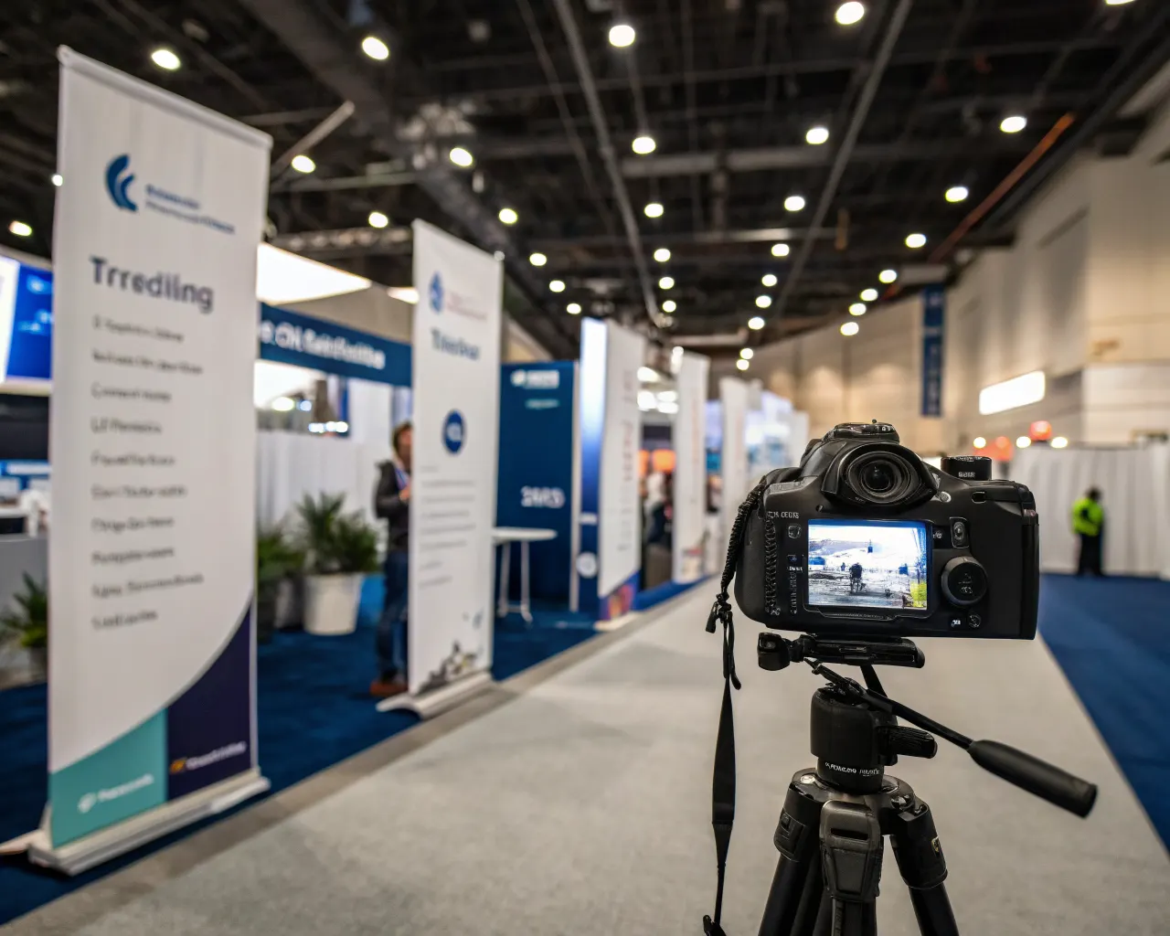 Professional trade show banners and signage display